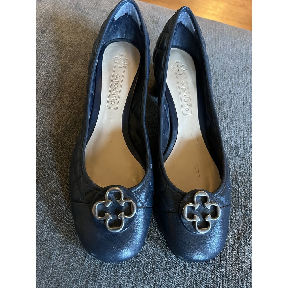 Capodarte Quilted Leather Pumps Women's‎ 6 (36) Blue